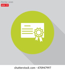 Web icon. Charter, certificate
