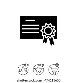Web icon. Charter, certificate