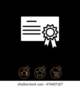 Web icon. Charter, certificate