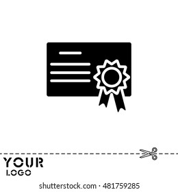 Web icon. Charter, certificate