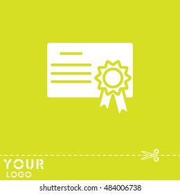 Web icon. Charter, certificate