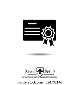 Web icon. Charter, certificate