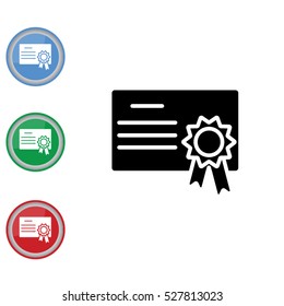 Web icon. Charter, certificate