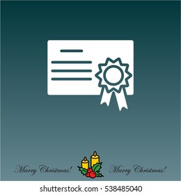 Web icon. Charter, certificate
