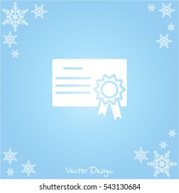 Web icon. Charter, certificate
