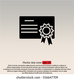 Web icon. Charter, certificate
