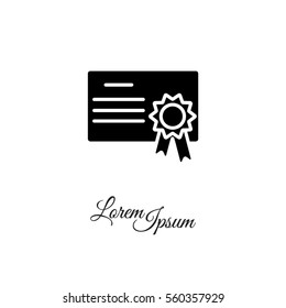Web icon. Charter, certificate