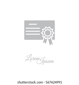 Web icon. Charter, certificate