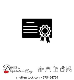 Web icon. Charter, certificate