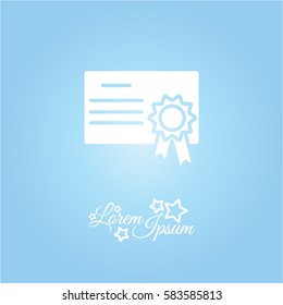 Web icon. Charter, certificate