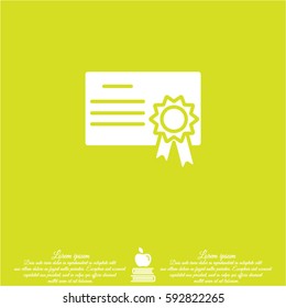 Web icon. Charter, certificate