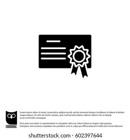 Web icon. Charter, certificate
