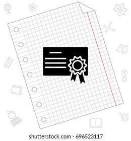 Web icon. Charter, certificate