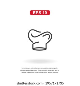 web icon Chef Hat sign isolated on white background. Simple vector illustration.