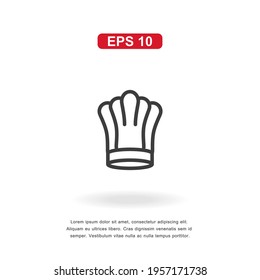 web icon Chef Hat sign isolated on white background. Simple vector illustration.