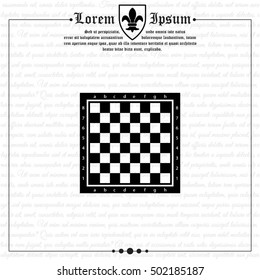 Web icon. Chess board