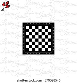 Web icon. Chess board