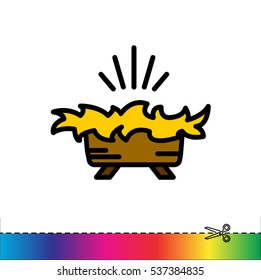 Web  icon. Christmas nursery, nativity scenes