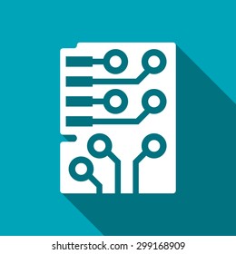 Web icon of circuit board, vector design