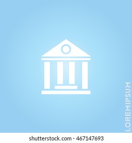 Web icon. Classical building with columns (University icon, bank icon)