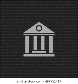 Web icon. Classical building with columns (University icon, bank icon)