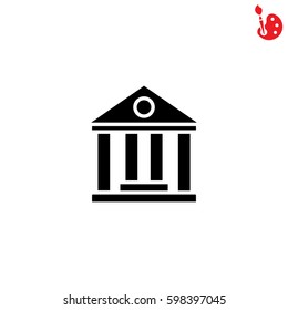 Web icon. Classical building with columns (University icon, bank icon)