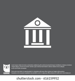 Web icon. Classical building with columns (University icon, bank icon)
