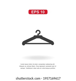 web icon Clothes Hanger sign isolated on white background. Simple vector illustration.