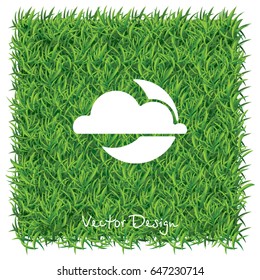 Web icon. Cloud and moon