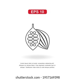 web icon cocoa sign isolated on white background. Simple vector illustration.