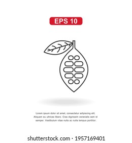 web icon cocoa sign isolated on white background. Simple vector illustration.