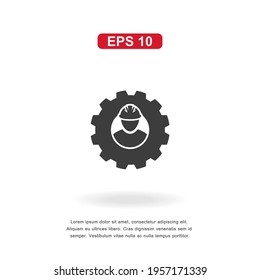 web icon Construction worker sign isolated on white background. Simple vector illustration.