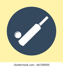Web Icon of Cricket Bat & Ball.