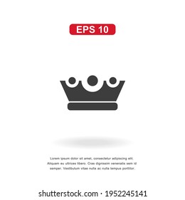 web icon crown sign isolated on white background. Simple vector illustration.