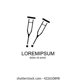 Web icon. Crutches