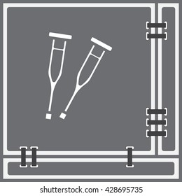 Web icon. Crutches