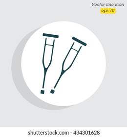 Web icon. Crutches