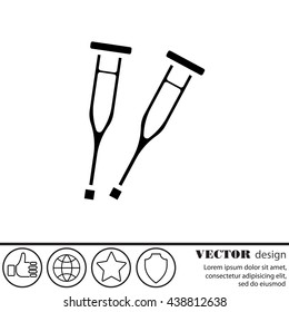 Web icon. Crutches