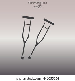 Web icon. Crutches