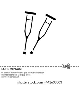 Web icon. Crutches