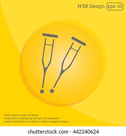 Web icon. Crutches