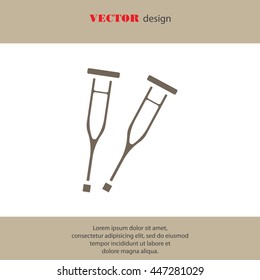 Web icon. Crutches