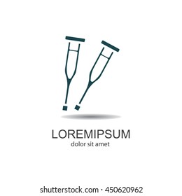 Web icon. Crutches