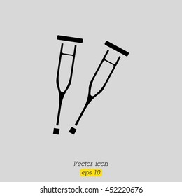 Web icon. Crutches