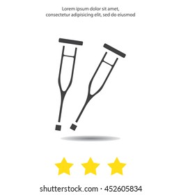 Web icon. Crutches
