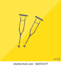 Web icon. Crutches