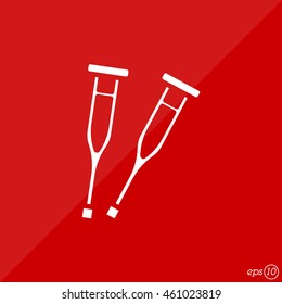 Web icon. Crutches