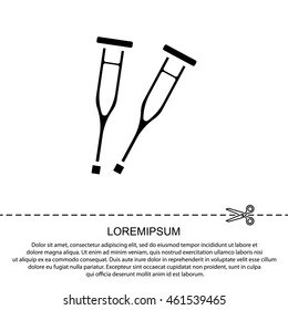 Web icon. Crutches