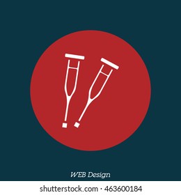 Web icon. Crutches