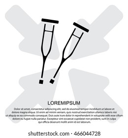 Web icon. Crutches